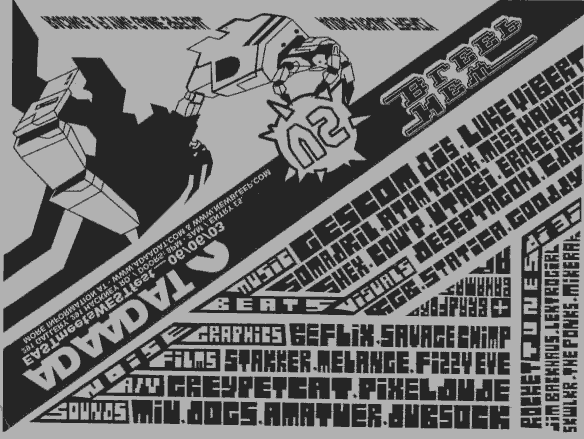 Flyers (I had to mirror-image one to make them fit together into a rectangle)