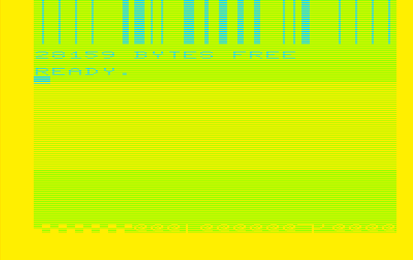 glitch type: EMU/VIC20 title: WIDE FONT TERROR